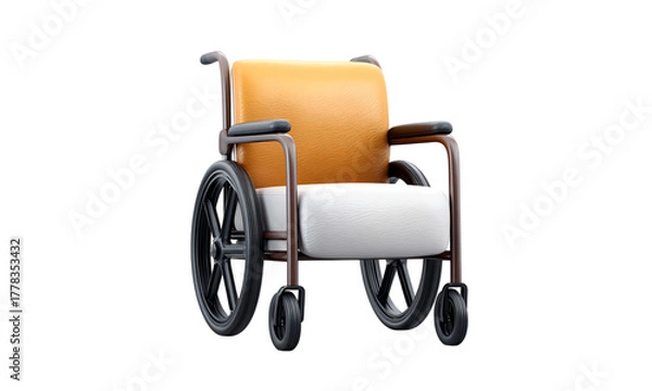 Fototapeta A modern wheelchair designed for comfort and accessibility in healthcare environments.