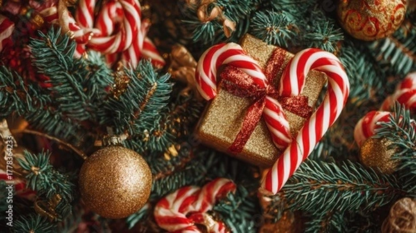 Obraz Festive Christmas Tree Decorations