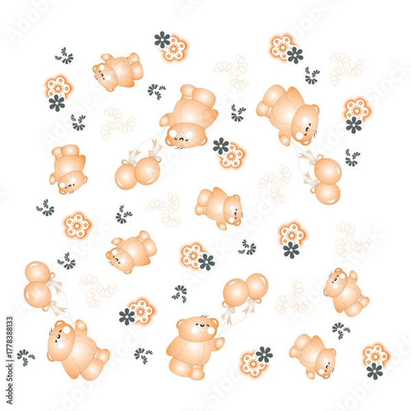 Fototapeta full baground flower and  bea...