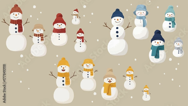 Obraz 雪だるまカラフルチーム