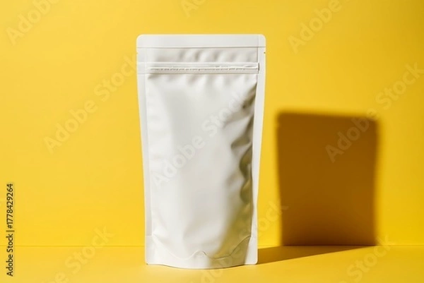 Obraz White plastic or paper shopping bag isolated on a blank background