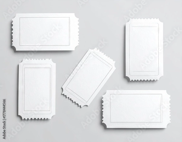 Fototapeta Blank Tickets - Ready for Your Event Details and Customization.