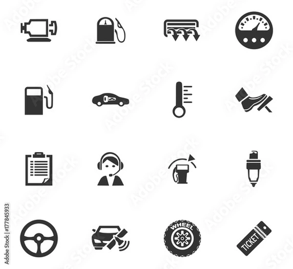 Obraz Auto icons set