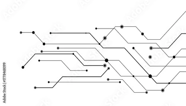 Obraz Abstract futuristic circuit board Illustration, Circuit board with various technology elements. Circuit board pattern for technology background.