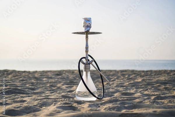 Obraz Hookah shisha smoke on beach background