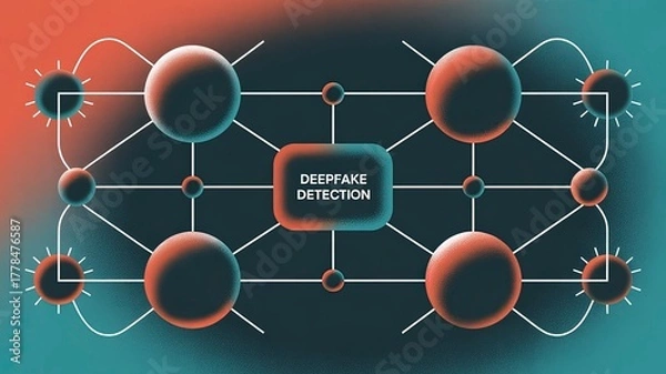 Fototapeta Innovative Graphic for Deepfake Detection Technology Concepts