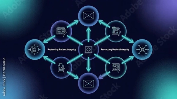 Fototapeta Visual Representation of Patient Integrity Protection in Healthcare Systems