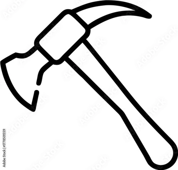 Fototapeta Firefighter Tool Axe and Hammer Combination Rescue Equipment