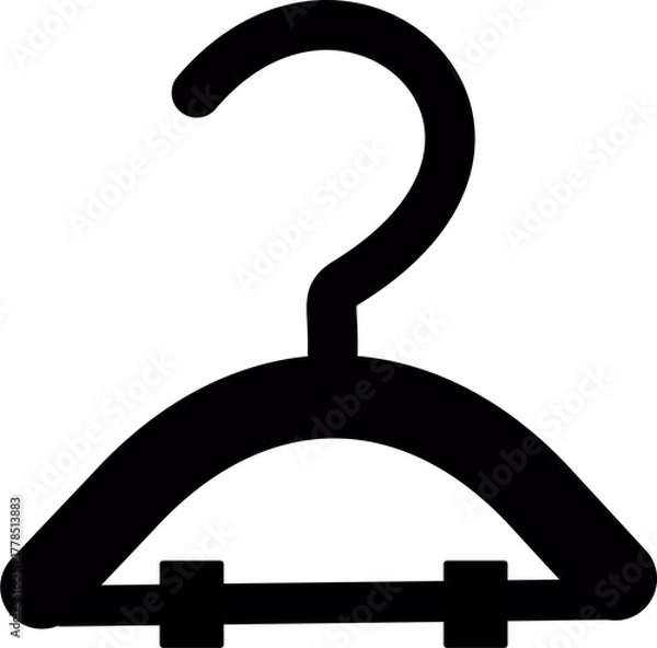 Obraz Suit hanger icon. Clothes rack icon. Vector graphics and not Artificial Intelligence, logo illustration. Replaceable vector design.