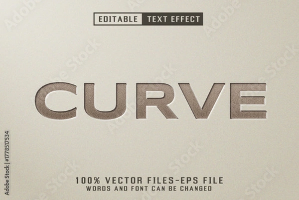 Obraz Curve Editable Text Effect