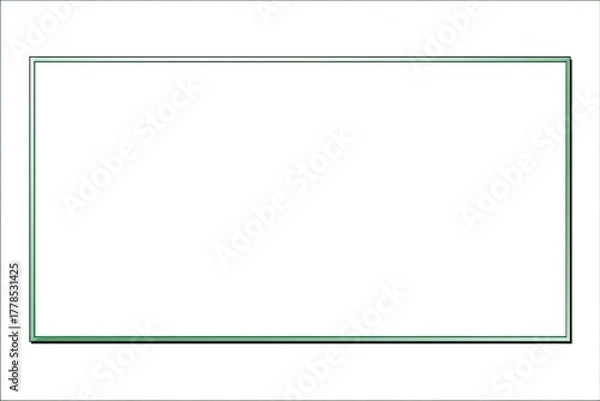 Fototapeta Simple green border rectangle template