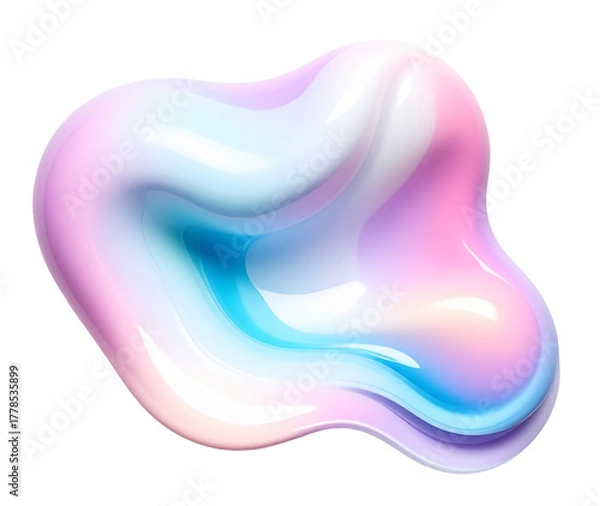 Obraz 3D abstract gradient fluid shape