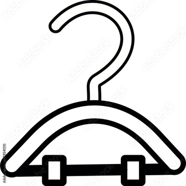 Obraz Suit hanger icon. Clothes rack icon. Vector graphics and not Artificial Intelligence, logo illustration. Replaceable vector design.