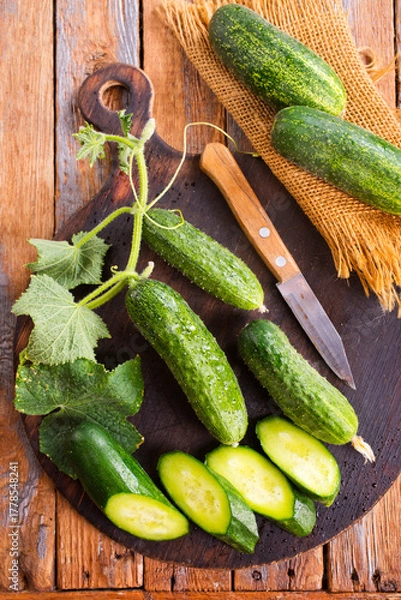Obraz sliced cucumbers