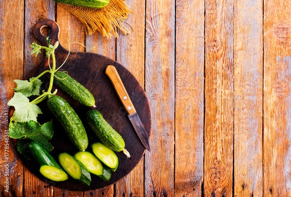 Obraz sliced cucumbers