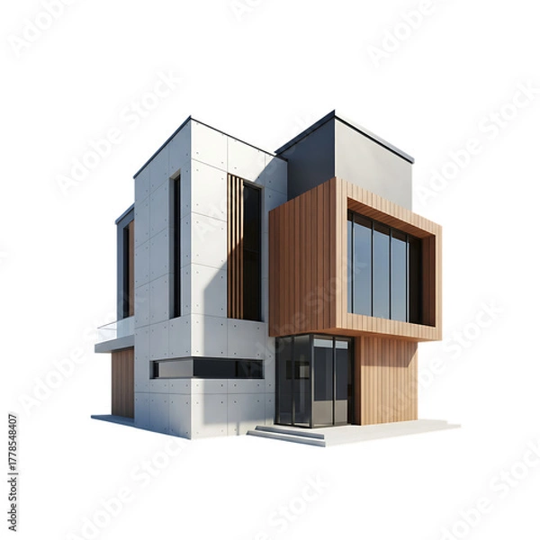 Obraz Modern architectural design of a contemporary residential house