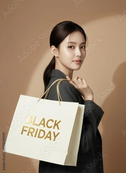 Fototapeta 한국 쇼핑 및 선물 세일 콘셉트