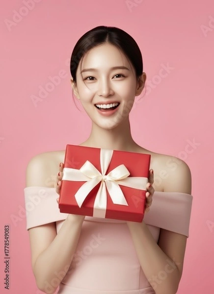 Obraz 한국 쇼핑 및 선물 세일 콘셉트