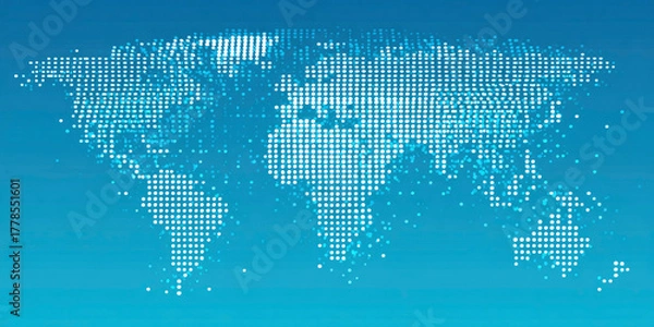 Obraz Abstract World Map Dotted Pattern Design