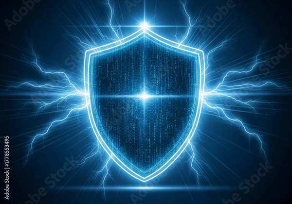 Fototapeta Futuristic Shield Of Power