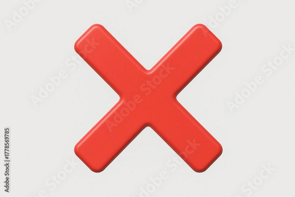 Fototapeta red cross mark