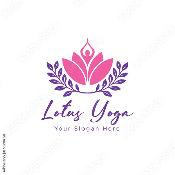 Obraz lotus flower symbol yoga vector template
