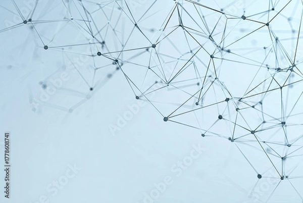 Fototapeta Abstract network nodes complex structure