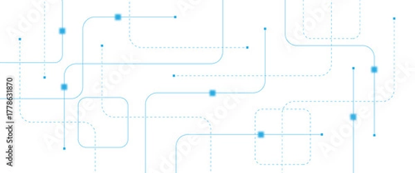 Obraz Abstract futuristic technology background. Technology background with crossed lines and dots.