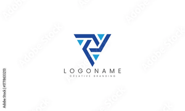 Fototapeta Minimalist V Logo for Branding and Identity.