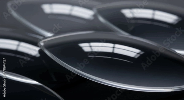 Fototapeta Sleek, reflective automotive surface with subtle light patterns