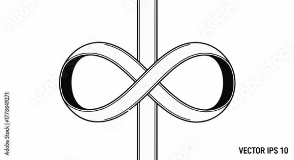 Fototapeta Timeless infinity symbol representing endless possibility and eternal connection