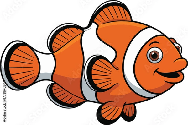 Obraz Cartoon clownfish