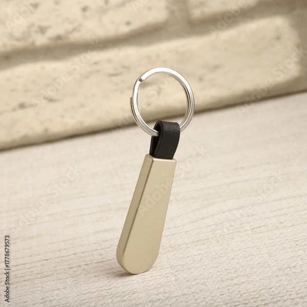 Obraz Keychain concept shoot. Metal keychain image.