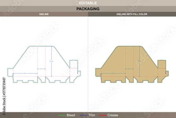 Obraz Custom dimensions file pockets file holders dieline crafted through vector mapping refining printing tone packaging fold die line setup defines strong pocket arrangement system