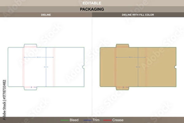 Obraz Corporate folder dieline produced through vector refinement boosting printing tone packaging structure professional die line formation supports business presentation style