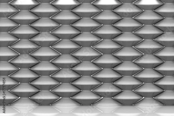 Fototapeta 3d rendering. abstract gray geomatric shape wall background