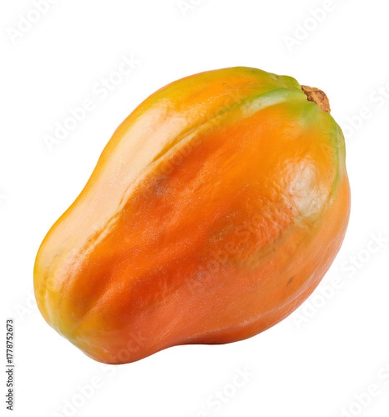 Fototapeta ripe papaya fruit isolated on white background.
