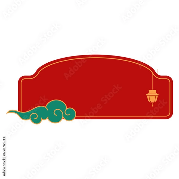 Obraz Text Box With Chinese Cloud