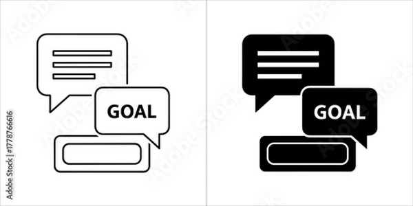 Obraz Speech bubble with goal text and message