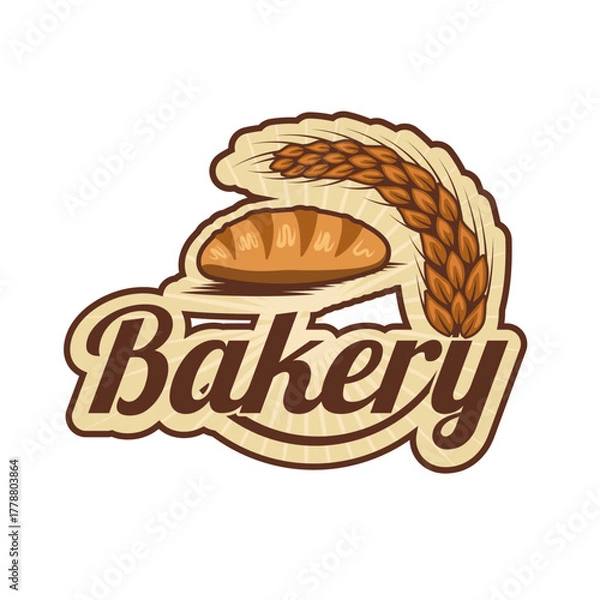 Obraz Bakery logo design template, vector illustration.