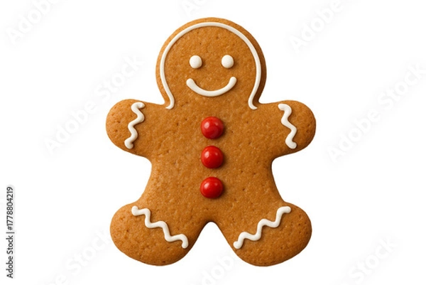 Obraz gingerbread man isolated on white