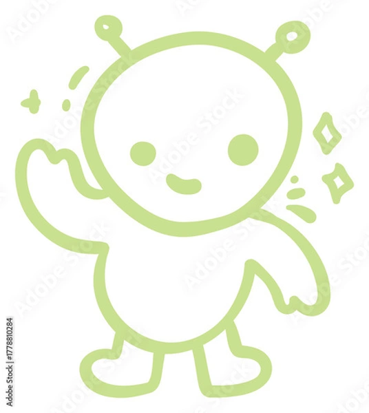 Fototapeta Friendly Alien Sticker