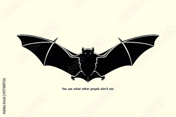 Obraz Hand drawn bat sketch, vector illustration