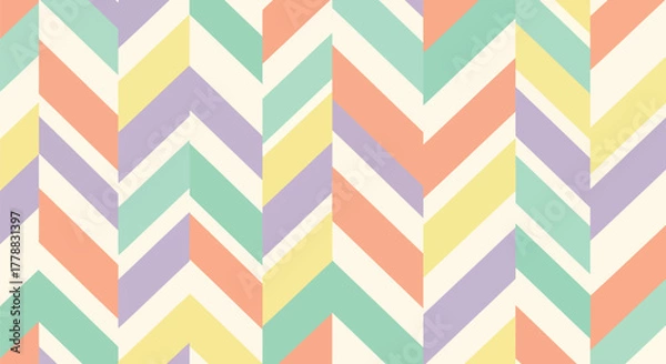 Fototapeta abstract geometric pattern with pastel colored shapes