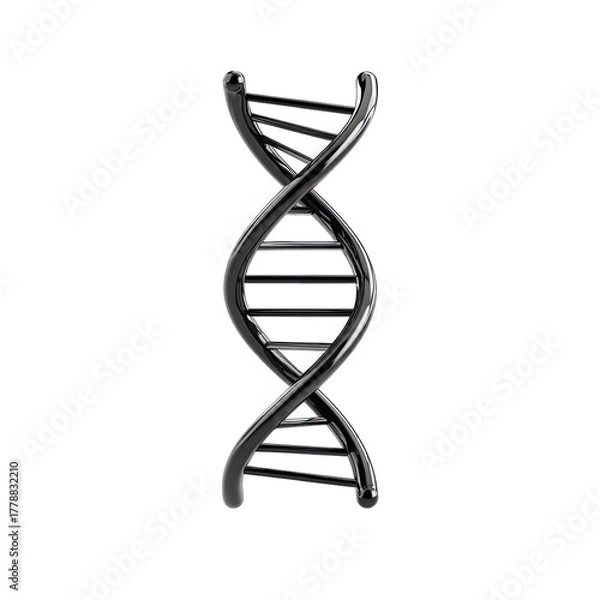Obraz 3D rendering of a double helix DNA structure