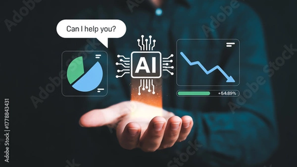 Obraz businessman pressing social network icon