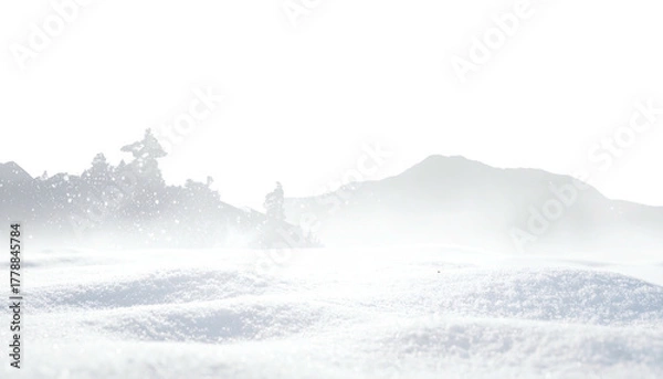 Obraz Snowdrift against black backdrop, crisp horizon