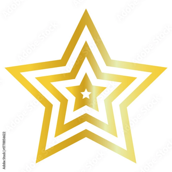 Obraz gold star pattern with transparent background for christmas or celebration themed design elements