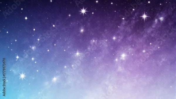 Fototapeta Celestial Symphony - A Starry Night Sky with Nebula Hues.