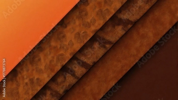 Fototapeta Abstract Warm Tones Layered Background with Diagonal Elements and Textured Overlays.